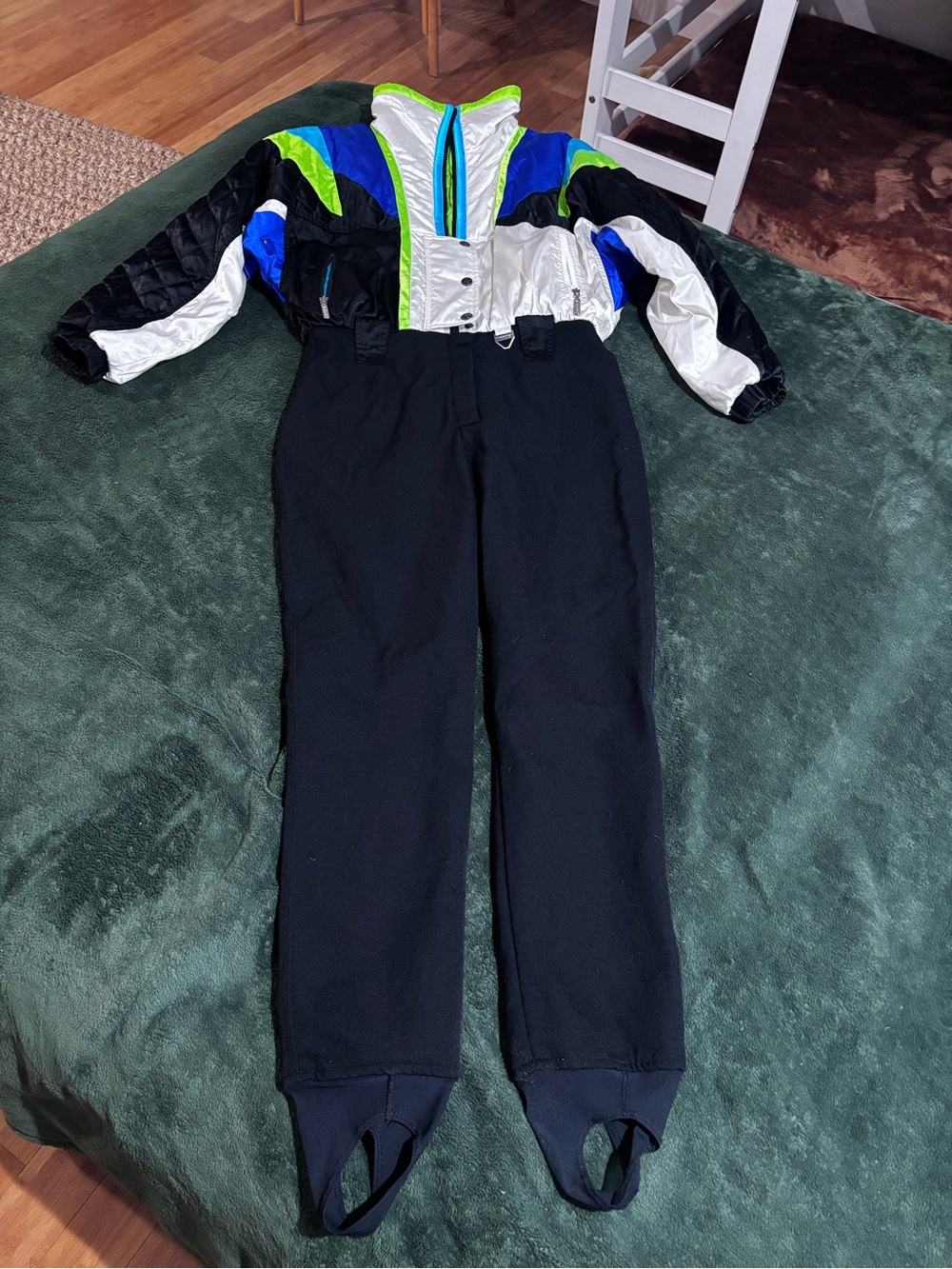 VTG 80s 90’s Tyrolia By Head Neon Ski Suit One Piece Snowsuit women’s 10